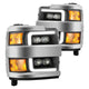 AlphaRex 15-18 Chevy 2500HD NOVA LED Proj Headlights Plank Style Black w/Activ Light/Seq Signal/DRL