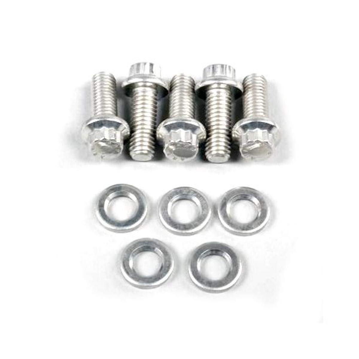 ARP 770-1002 Stainless Steel M6 x 1 Thread 25mm UHL 12-Point Bolt with 8mm Socket and Washer, (Set of 5)