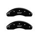 MGP Caliper Covers 20220SMGPBK Black Powder Coat Finish Front and Rear Caliper Cover, Set of 4 (MGP Silver Characters, Engraved)