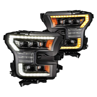 compare product AlphaRex USA 880163 Nova Series Projector Headlights fits Ford F-150,Clear