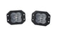 Diode Dynamics SS3 SAE/DOT White Sport Flush Mount LED Pod (pair), Flood with Red Backlight