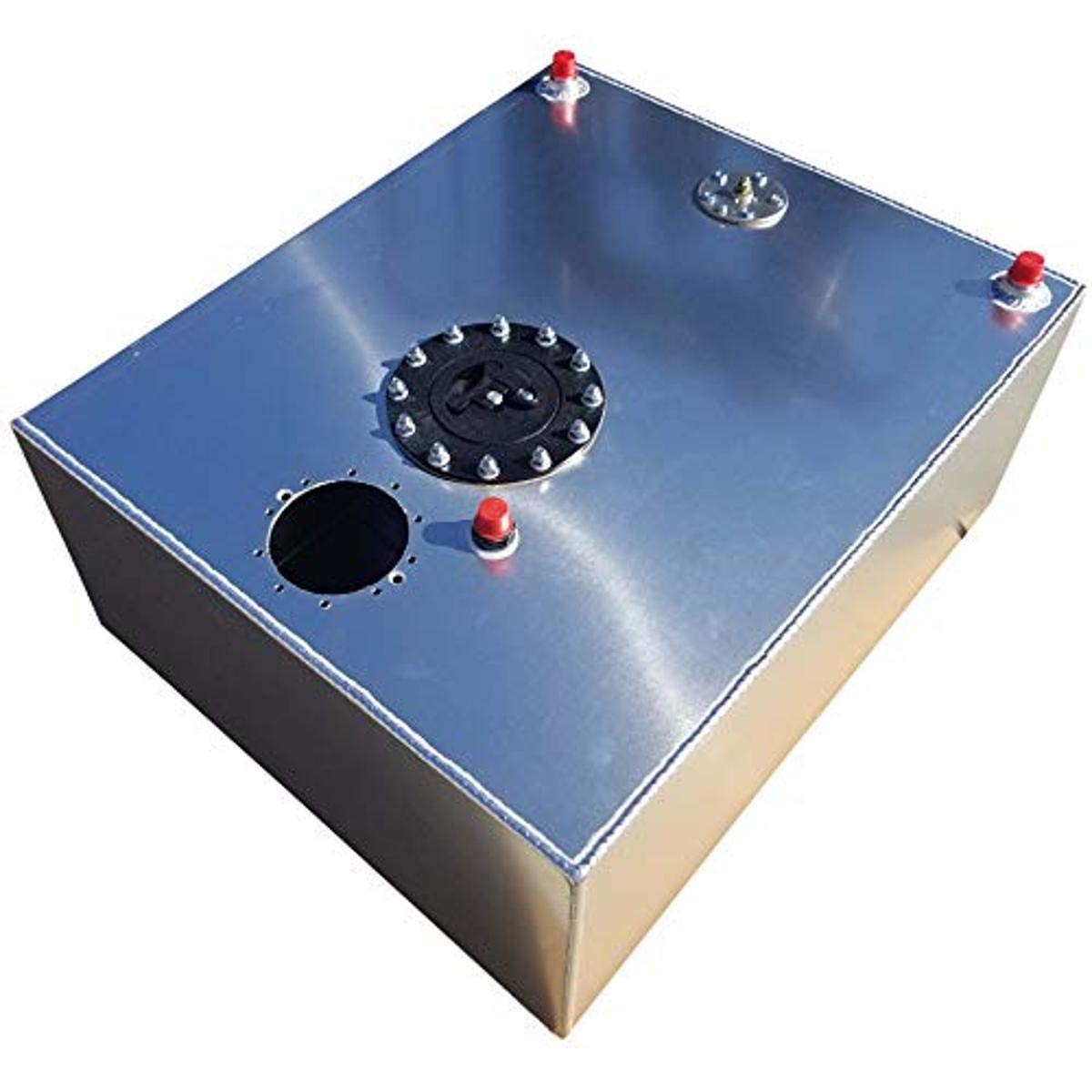 RCI Fuel Cell, 15 gal, 24 x 20 x 10 in Tall, 8 AN Male Outlet, 8 AN Male Vent, Aluminum, Natural, Each