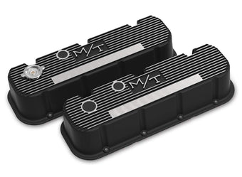 compare product Holley 241-152 Tall M/T Valve Covers - Satin Black with Machined Fins/Logo