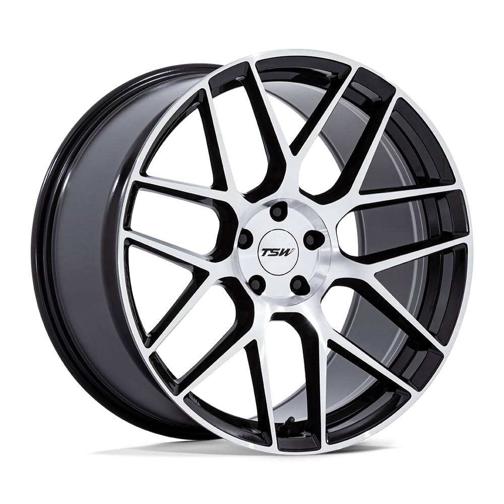 18x8.5 TSW TW002 Lasarthe Gloss Black Machined Wheel 5x100 (38mm)