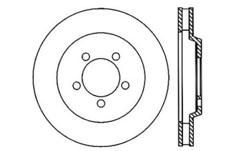 compare product StopTech 128.61086R Front Right Sport Cross Drilled Brake Rotor