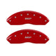 MGP Caliper Covers 11216SMGPRD Red Powder Coat Finish 'MGP' Engraved Caliper Cover with Silver Characters, (Set of 4)