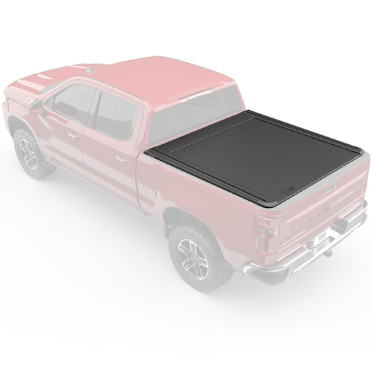 EGR RT039603ML RollTrac Manual Retratable Bed Cover Compatible with Chevrolet Silverado Short Box - Non-HD, Black