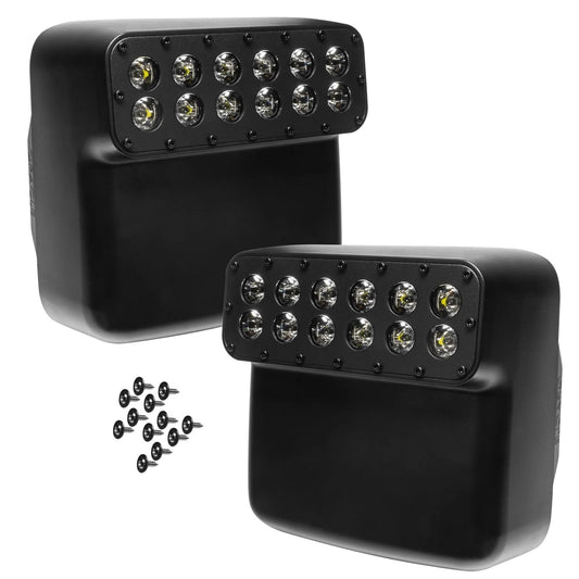 ORACLE Lighting 5855-001 LED Off-Road Side Mirrors fits 2020 2024 Wrangler JL Gladiator JT - Functional Peripheral Illumination, 45 Degree LED Beam Angle