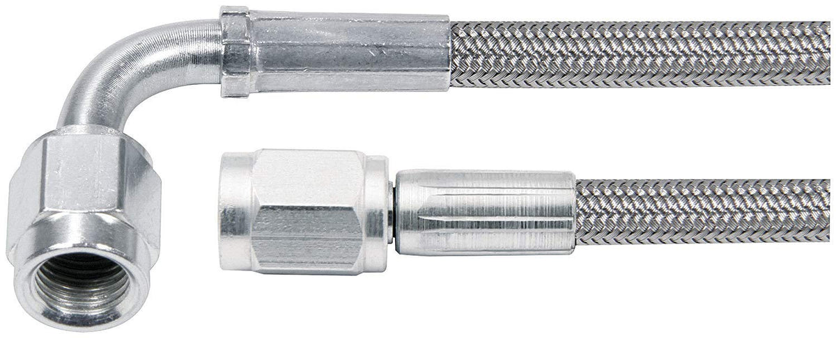 Allstar Performance ALL46304-12 12" #3 Braided Steel Lines With -3 Ends