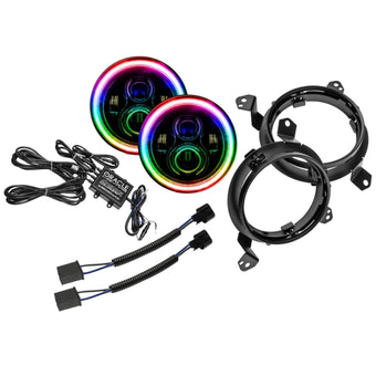 compare product ORACLE Lighting 5769J-332 Pair of 7 Inch Dynamic ColorSHIFT High Powered LED Headlights - Replacement Headlight for Any Vehicle with 7 Inch Sealed Beam Lamps
