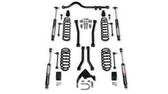 compare product TeraFlex JKU 4-Door 3” Lift Suspension System w/ 4 Sport Flexarms, Track Bar, & 9550 VSS Shocks