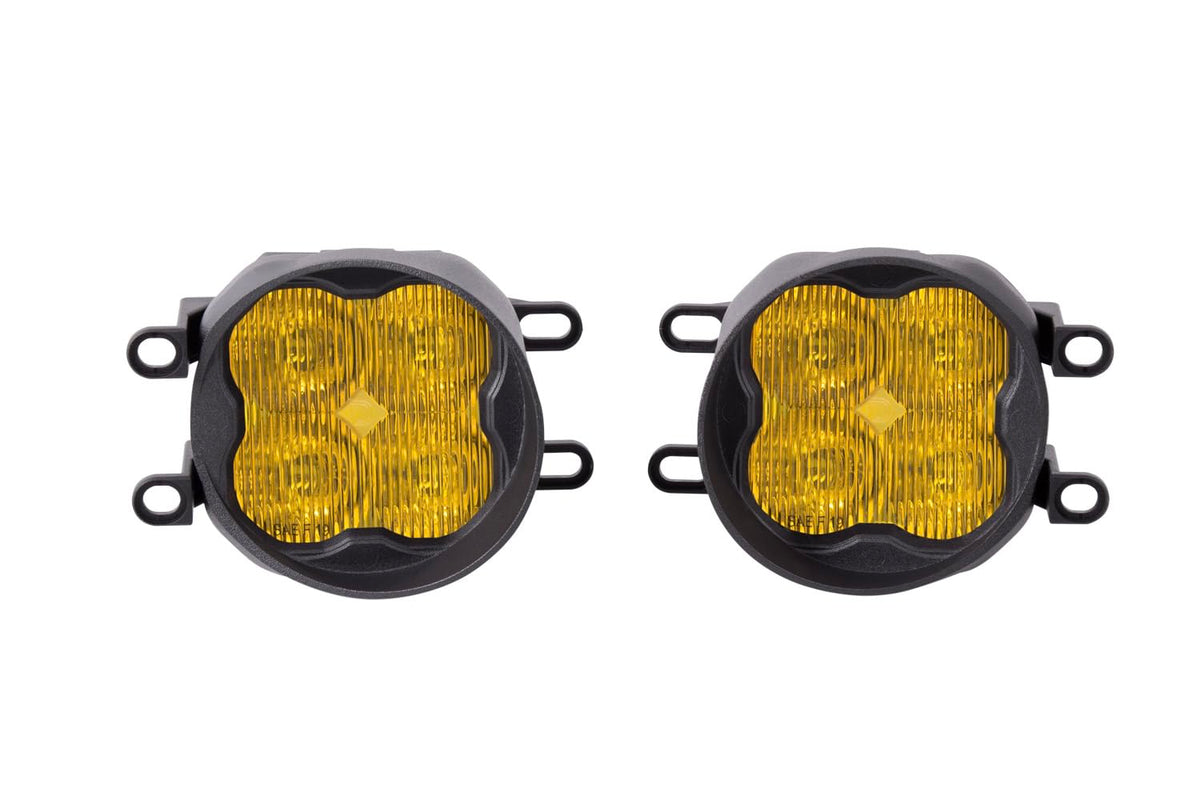 Diode Dynamics SS3 SAE/DOT Type B Fog Light Kit compatible with Lexus, Subaru, Toyota, Tacoma/4Runner/RAV4, Yellow SAE Fog Pro with Backlight