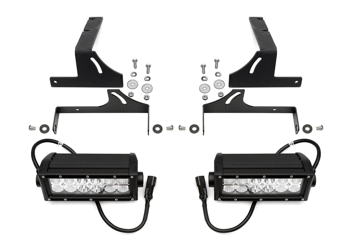 ZROADZ Under Rear Bumper LED Mounting Bracket & Kit - Compatible w/ 2014-2018 Chevrolet Silverado 1500 - with (2) 6 Inch ZROADZ LED Lights (Included) with Wiring Harness - PN Z382082-KIT, Black
