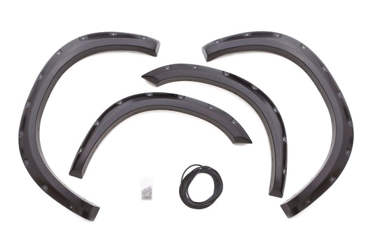 Lund RX202S Elite Series Black Rivet Style Standard Front and Rear Fender Flare - 4 Piece