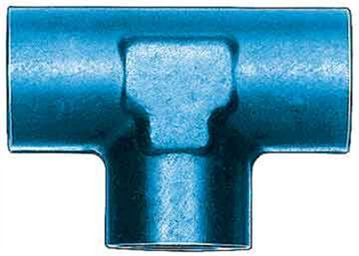 Aeroquip FCM2151 Blue Anodized Aluminum 1/4" NPT Female Pipe Tee