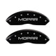 MGP Caliper Covers 42014SMOPBK Black Powder Coat Finish Front and Rear Caliper Cover, Set of 4 (MOPAR Silver Characters, Engraved)