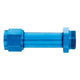 Aeroquip FCM2192 Blue Anodized Aluminum Carburetor Adapter