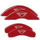 MGP Caliper Covers 54013SMGPRD MGP Red Powder Coat Finish, Silver Characters, Set of 4