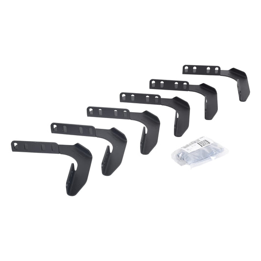 Go Rhino V-Series V3 / RB10 Slim / RB20 Slim / RB30 Slim / RB30 Running Board Mounting Brackets | Mild Steel, Textured Black | 6941766 | Fits 1999-2016 Ford F-250/F-350 Super Cab/Super Crew