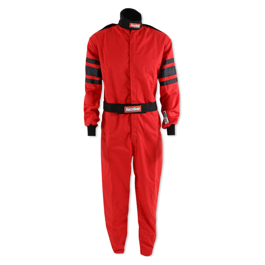 RaceQuip 120012RQP 120 Series 1-Pc Race Suit SFI 3.2A/5 Red/Black Stripe Small
