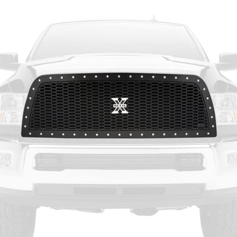 compare product 2013-2018 Ram 2500, 3500 Laser X Grille, Black, 1 Pc, Replacement, Chrome Studs - PN #7714521