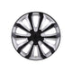 CCI Wheel Cover 106115SB, 15 Inch, 10 Spoke, Painted, Black/Silver, ABS Plastic, Set of 4, Universal Fit Over Most OEM Steel Wheels