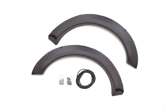 Lund RX314TA Elite Series Black Rivet Style Textured Front Fender Flare - 2 Piece