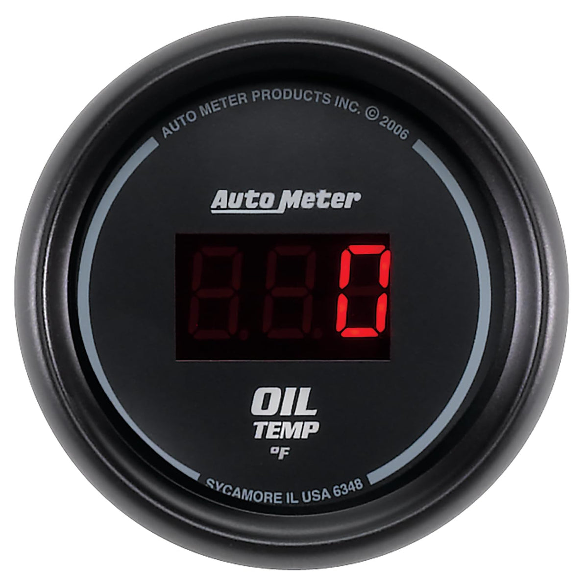 Auto Meter 6348 Sport Comp Digital 2-1/16" 0-340 Degree F Digital Oil Temperature Gauge