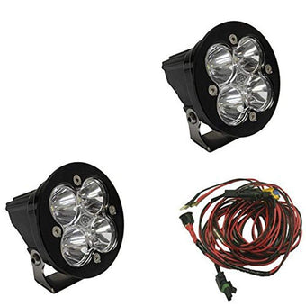 compare product Baja Designs Squadron-R Racer Edition LED Light Pod Pair - 2 PCS LED with Wiring Harness (Racer Spot Lens; Clear)