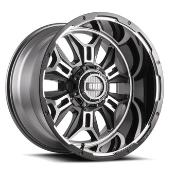 compare product Grid Off-Road GD11 Custom Wheel - 17x9, 0 Offset, 5x127 Bolt Pattern, 87.1mm Hub - Gloss Anthracite with Black Lip Rim
