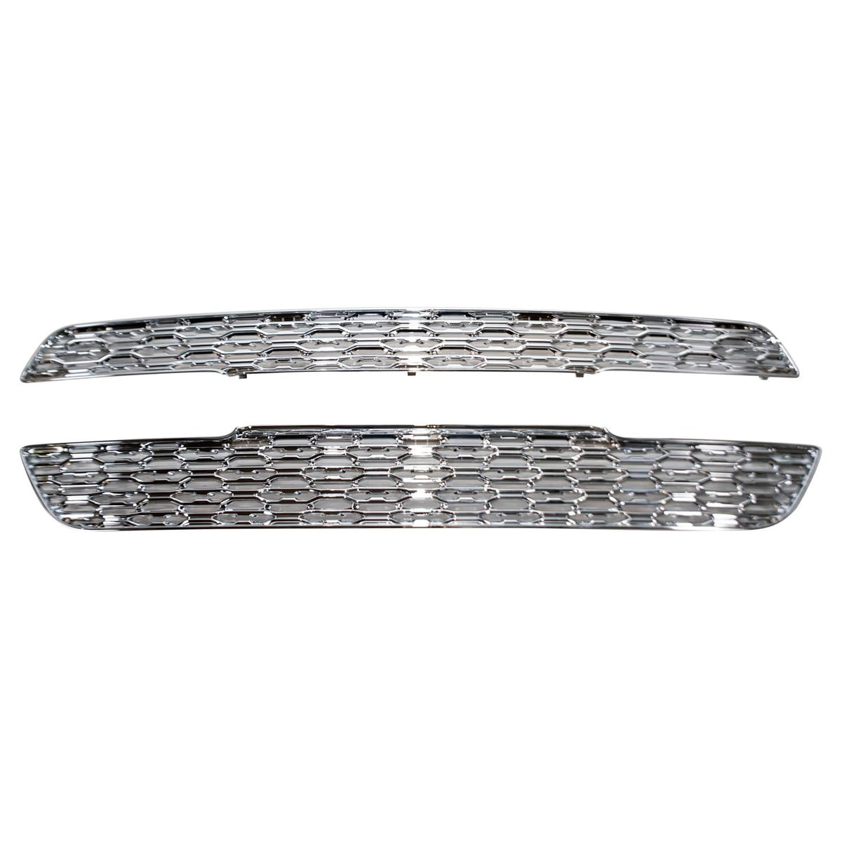 CCI Grille Insert IWCGI171, Overlay, Bar Style, Without Logo Cutouts, Chrome Plated, ABS Plastic, Utilizes Built in ABS Retention Clips, 2 Piece, Fits 2019-2024 Ram 1500- New Model Tradesman Model