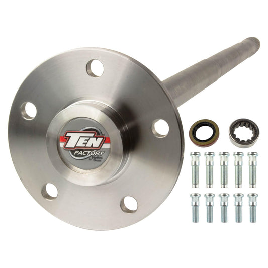 TEN Factory MG29111 Bolt Pattern Spline Drive Axle Shaft Assembly for Chrysler 9.25 Rear, 31-Spline, 34" Length, 5x5 Fits Dodge Ram 1500, Chrysler 9.25" Differential, Includes Bearings, Seals & Studs