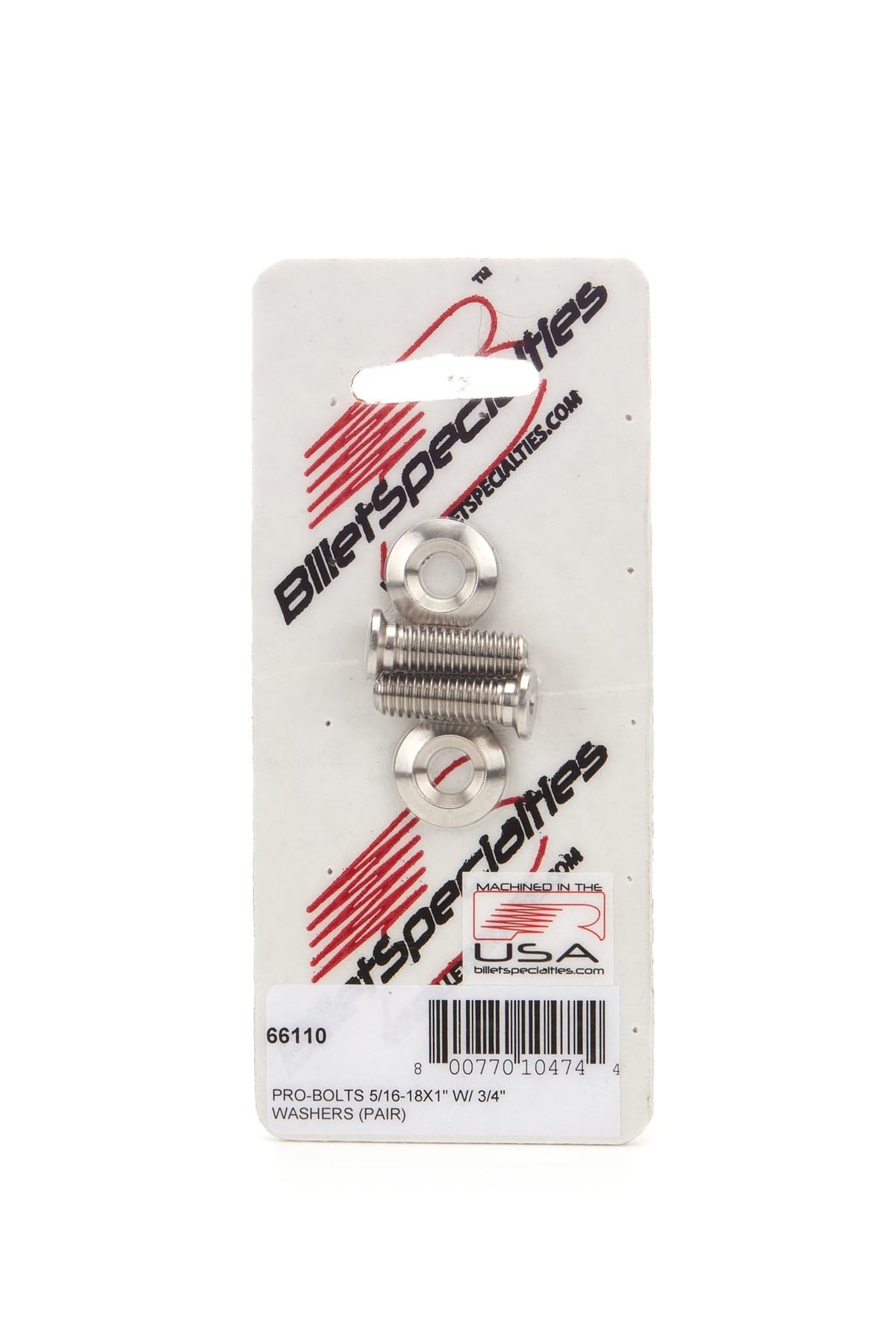 66110 0.31-18 X 1IN Stainless Steel Bolts, 2PK