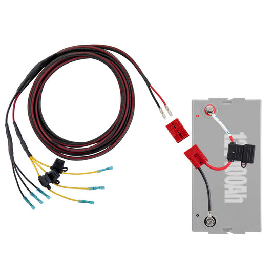 Connect-Ease Yak-Ease Kayak Wiring Kit, 8-Ft 10 AWG, 3 Fused Drops