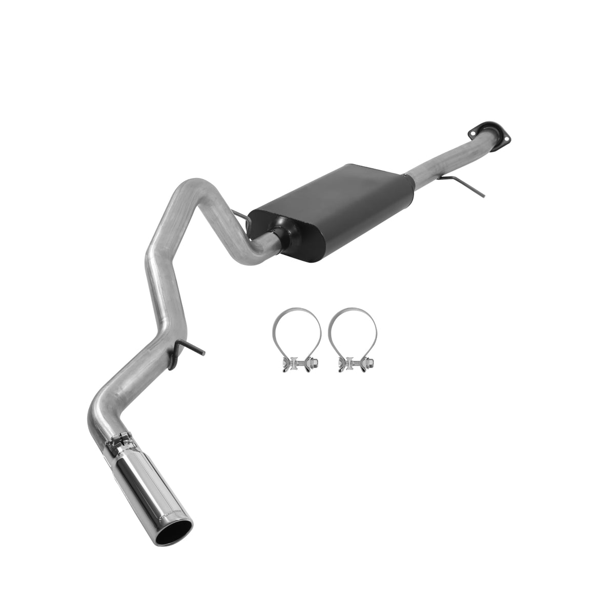 Flowmaster 817344 Force II Cat-Back Exhaust Kit 3 Inch Stainless Steel 3.5 Inch Polished 304 Stainless Steel Tip Compatible with 2000-2006 Chevy Tahoe GMC Yukon 4.8L 5.3L