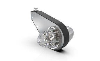 compare product RoadWorks ICON MXT Billet Mirror Bracket Lights with Amber and Red Watermelon Lights with Clear Lenses, and Black Billet Frame | Pair | N19943C