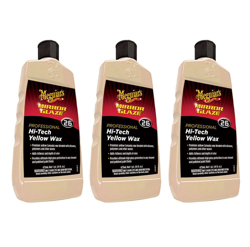 Meguiar'S Hi- Tech Yellow Wax (No. 26) Mirror Glaze 16 Fl. Oz. Yellow