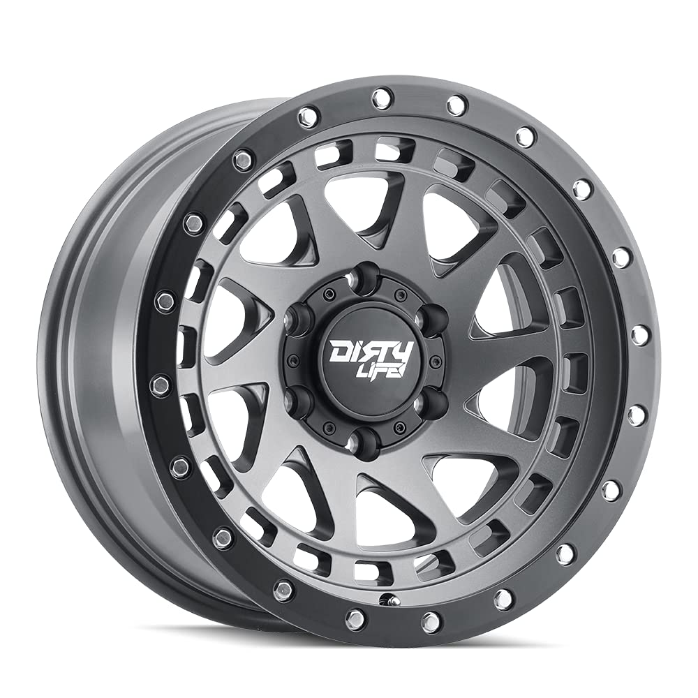 ENIGMA PRO 17x9, Bolt Pattern: 5x5/, Offset: -12, SATIN GRAPHITE W/SIMULATED RING, set of 1