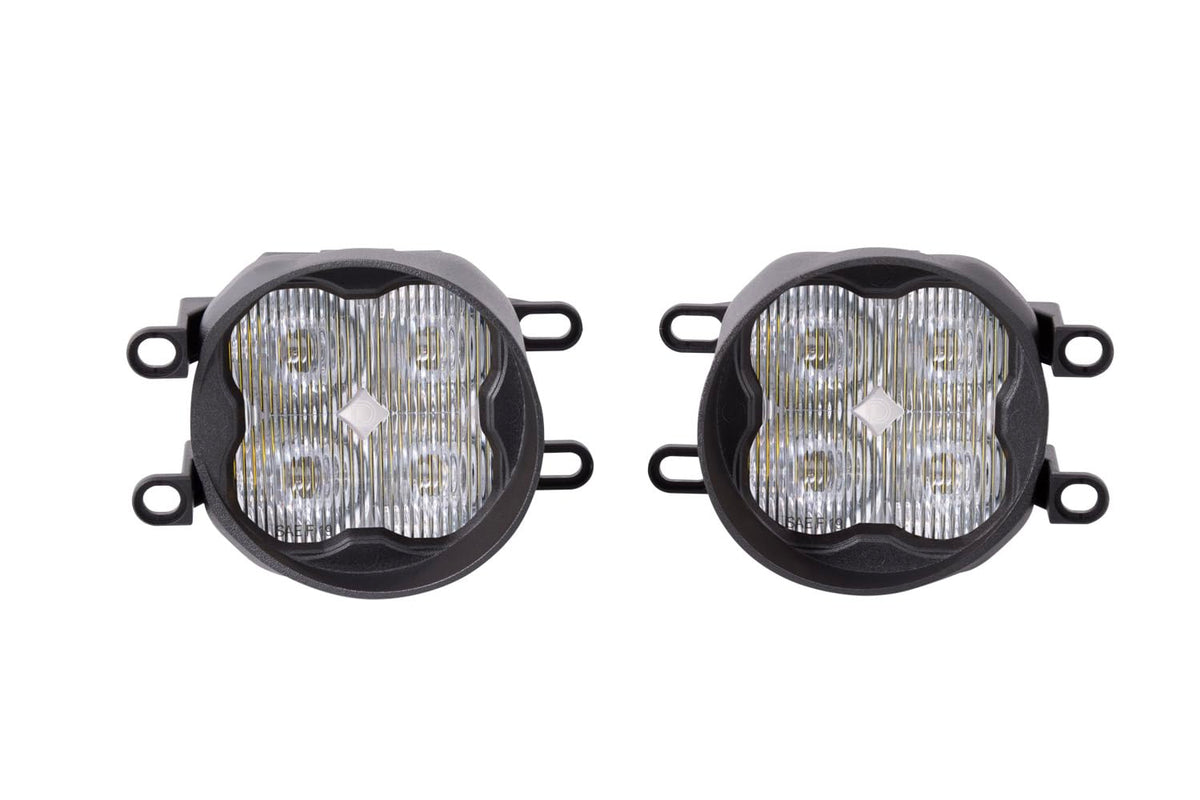 Diode Dynamics SS3 LED Fog Light Kit compatible with Toyota Highlander 2008-2010, White SAE Fog Sport with Backlight