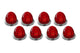 RoadWorks Red Mini Watermelon HERO Lights | 8 Pack | HERORRWMMINI-8