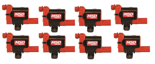 MSD 82638 Ignition Coil Blaster LS Series, Red, 8-Pack