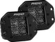 RIGID INDUSTRIES D-Series PRO LED Flush Mount Light Pod Spot Diffused Midnight Edition, Pair
