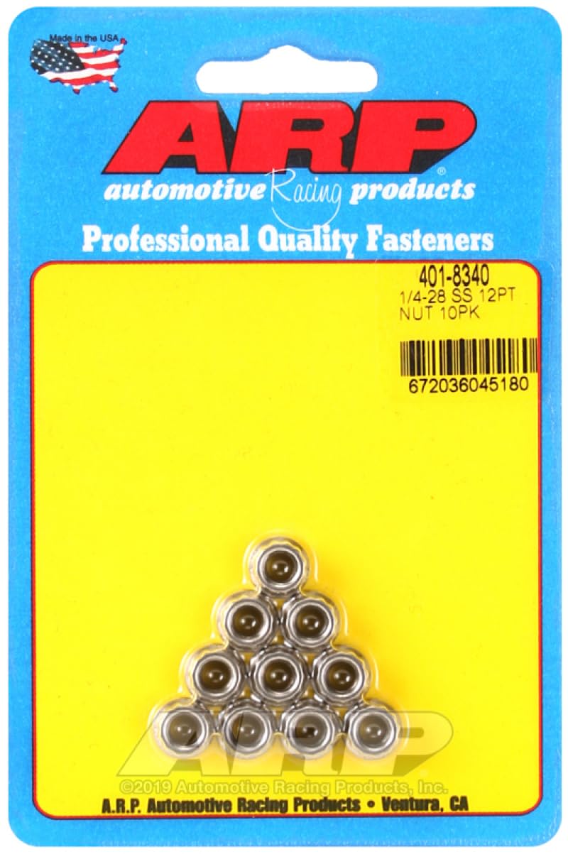 ARP 401-8340 Nut Kit (1/4-20 SS 12pt nut)