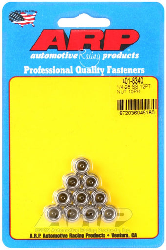 compare product ARP 401-8340 Nut Kit (1/4-20 SS 12pt nut)