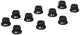ARP 3008332 Stainless Steel 3/8-24 12-Point Nuts - Pack of 10, Black