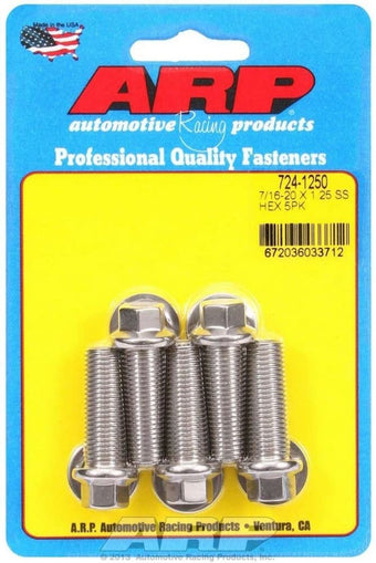 compare product ARP S/S Bolt Kit 6pt 5pk 7/16-20 x 1.250