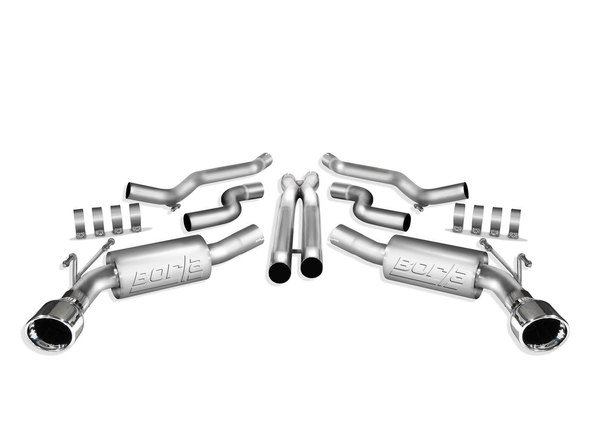 BORLA 140280 Cat-Back Performance Exhaust System for 2010-2013 Chevrolet Camaro SS 6.2L V8 Automatic/Manual Transmission Convertible. WITHOUT Ground Effects Package (GFX).
