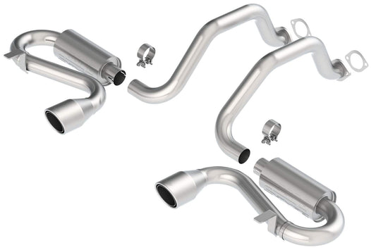 BORLA 140017 Cat-Back Perf. Exhaust Sys. for 1997-2004 Chevrolet Corvette (C5) 5.7L V8 & Z06 (C5) V8 5.7L T-304 SS S-Type Classic Dual Center Rear Exit Single 4.5" Rnd. Polished T-304 Tips Each Side