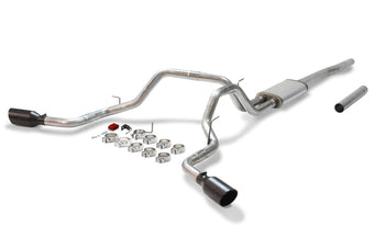 compare product Flowmaster 717868 FlowFX Cat-Back Exhaust Kit Dual 2.5 Inch 409 Stainless Steel Tailpipes 4.5 Inch Black Ceramic Stainless Tips Compatible with 2004-2008 Ford F-150 4.6L 5.4L 2/4WD All Wheelbases