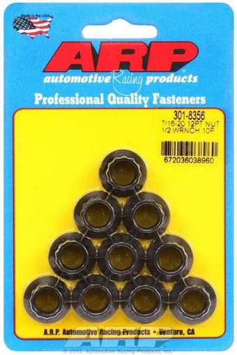 compare product ARP 301-8356 7/16-20 1/2 socket 12 pt nut kit